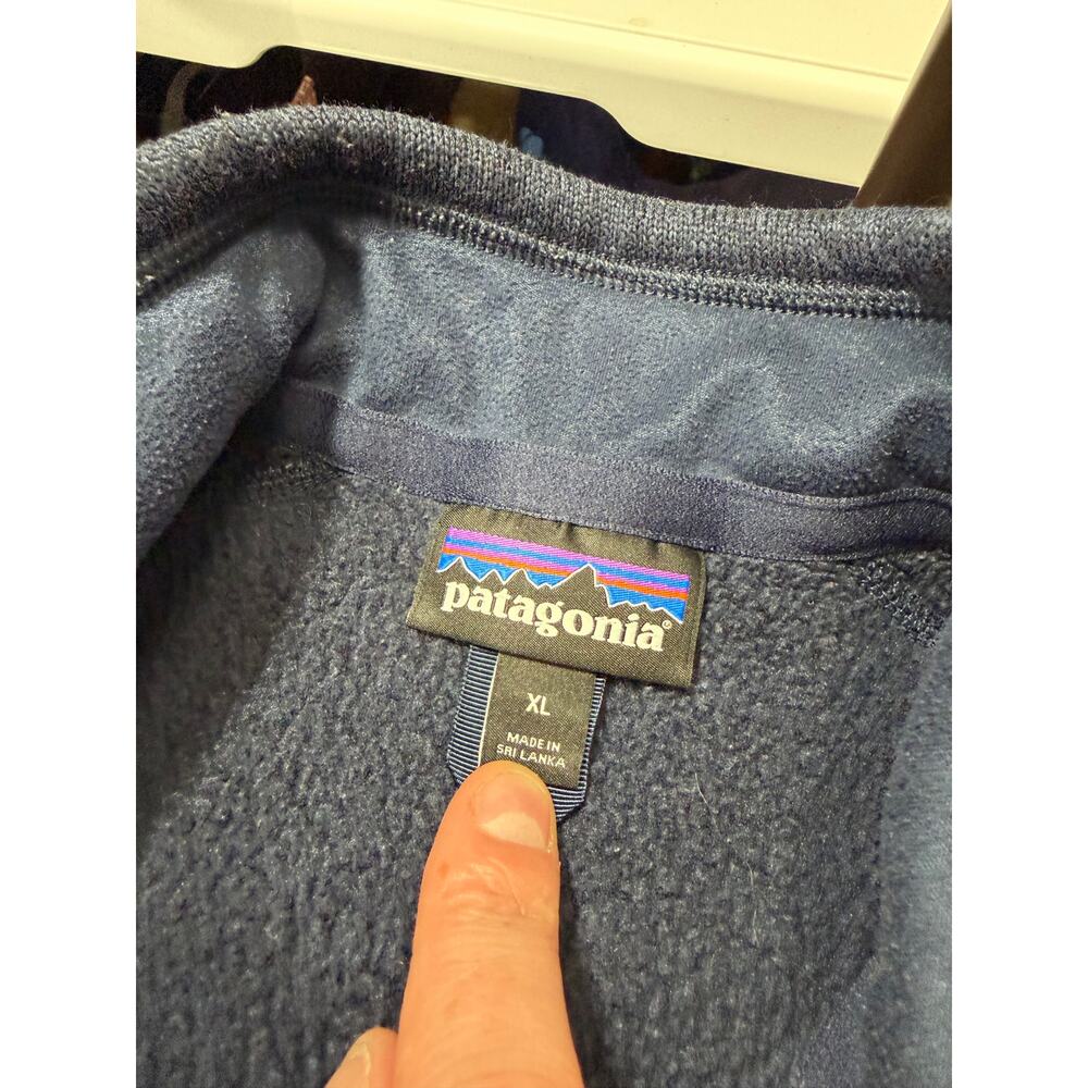 Patagonia Better Sweater Fleece Jacket Navy Blue Heather Size XL Womens LOGO - Picture 3 of 11